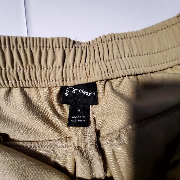 Art Class Khaki Stretch Pants Size 6 For Kids With Elastic Waistband & Pockets - Picture 10 of 11